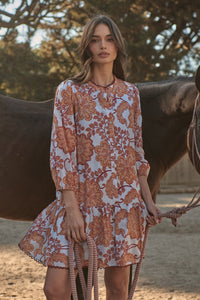 Siany Floral Yamila Ruffle Mini Dress