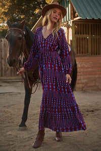 Ramsay Abstract Larrie Button Down Maxi Dress