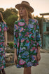 Elara Floral Ruelle Ruffle Mini Dress