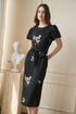 Senidy Puff Sleeve Midi Dress Floral