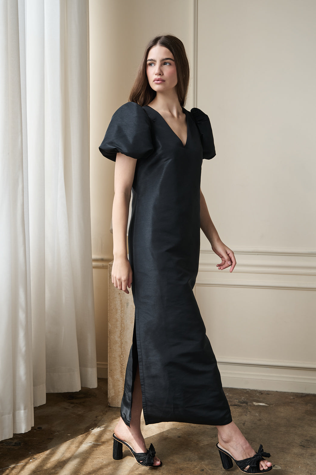 Kendra Bubble Sleeve Maxi Dress – Sugarlips