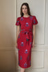 Senidy Puff Sleeve Midi Dress Genora Floral