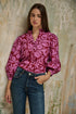 Ima Button Up Top Yunice Floral