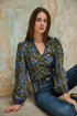 Solvay Floral Nellian Ruffle Top