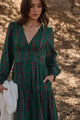 Jace Plaid Shely Button Down Midi Dress