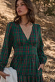 Jace Plaid Shely Button Down Midi Dress