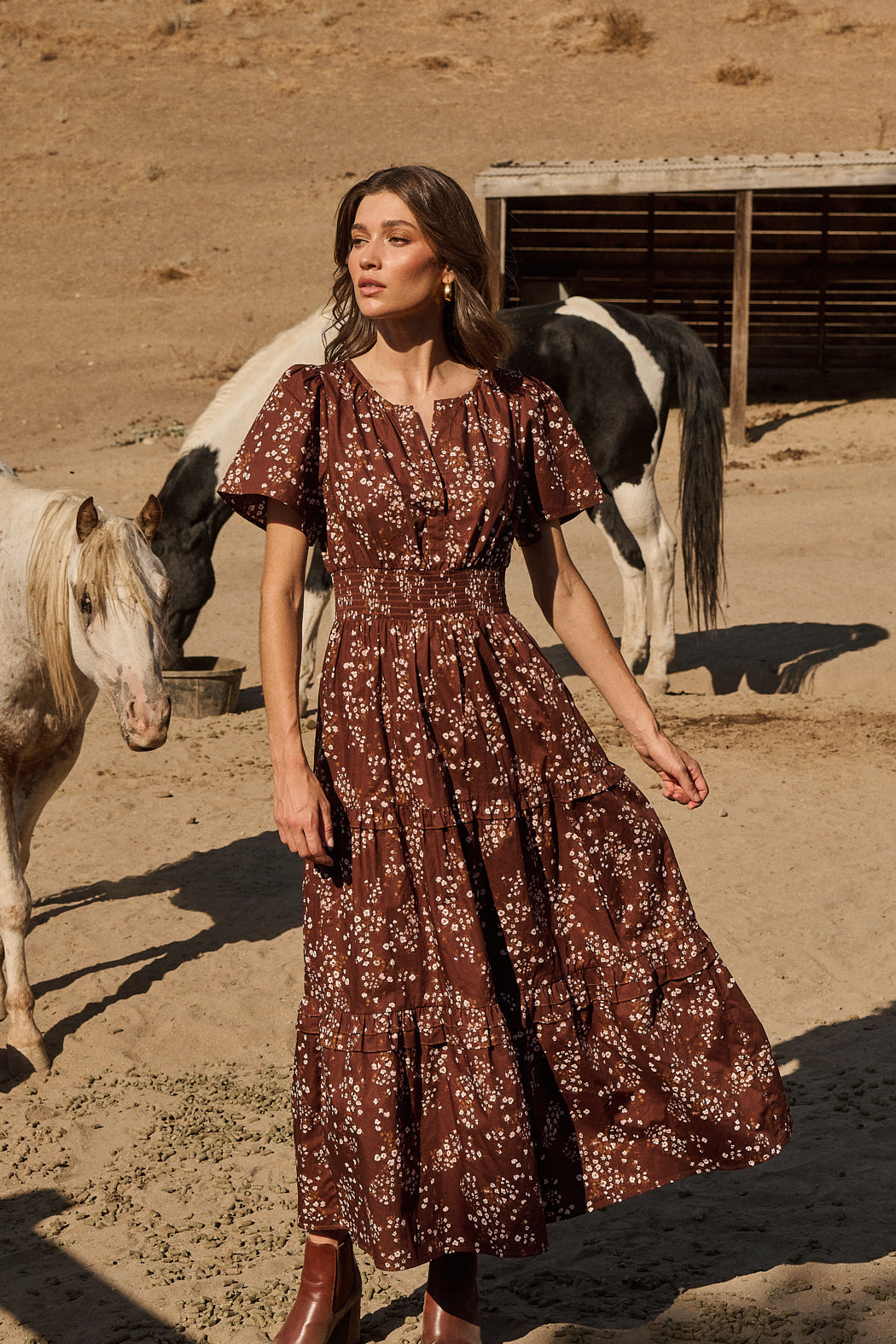 Gibson Floral Palmer Poplin Tiered Maxi Dress Gibson Floral Palmer Poplin Tiered Maxi Dress