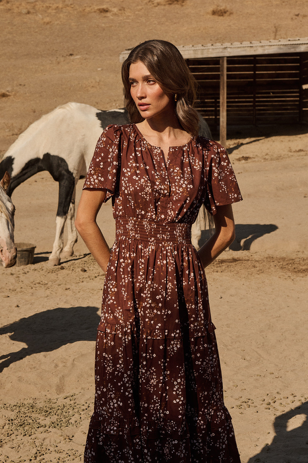 Gibson Floral Palmer Poplin Tiered Maxi Dress Sugarlips Gibson Floral Palmer Poplin Tiered Maxi Dress Sugarlips