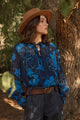 Bluford Floral Verona Split Neck Blouse