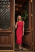 Amenia Sleeveless Fringe Midi Dress