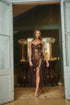 Rina Metallic Bristol Ruched Maxi Dress