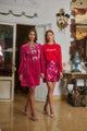 Glow Bow Velvet Dress