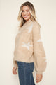 Starry Eyed Eyelash Oatmeal Sweater