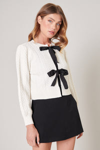 Pinky Promise Bow Tie Cardigan