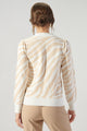 Joelle Zebra High Neck Tuck Sweater