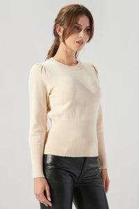 Sierra Puff Sleeve Ribbed Sweater