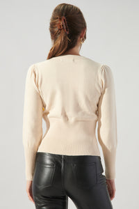 Sierra Puff Sleeve Ribbed Sweater