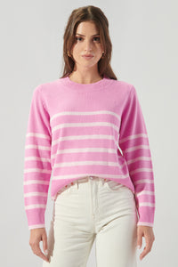 Chantilly Striped Cropped Sweater