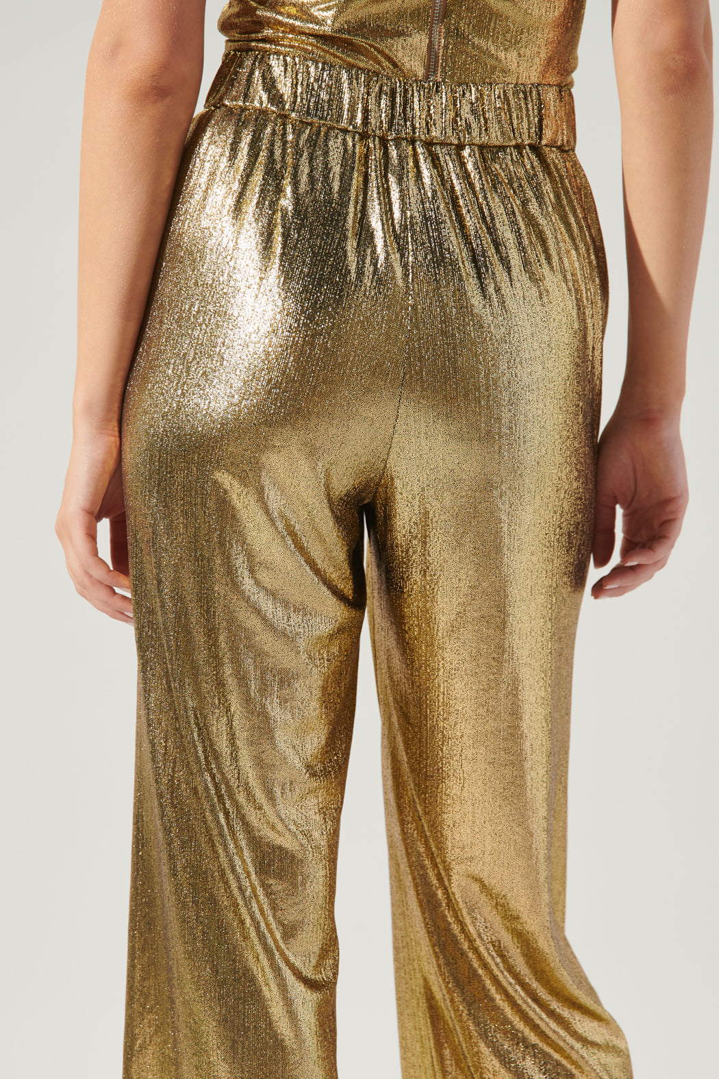 Primadonna Pintuck Wide Leg Liquid GOLD Pants GOLD / L by Sugarlips Primadonna Pintuck Wide Leg Liquid GOLD Pants GOLD / L by Sugarlips