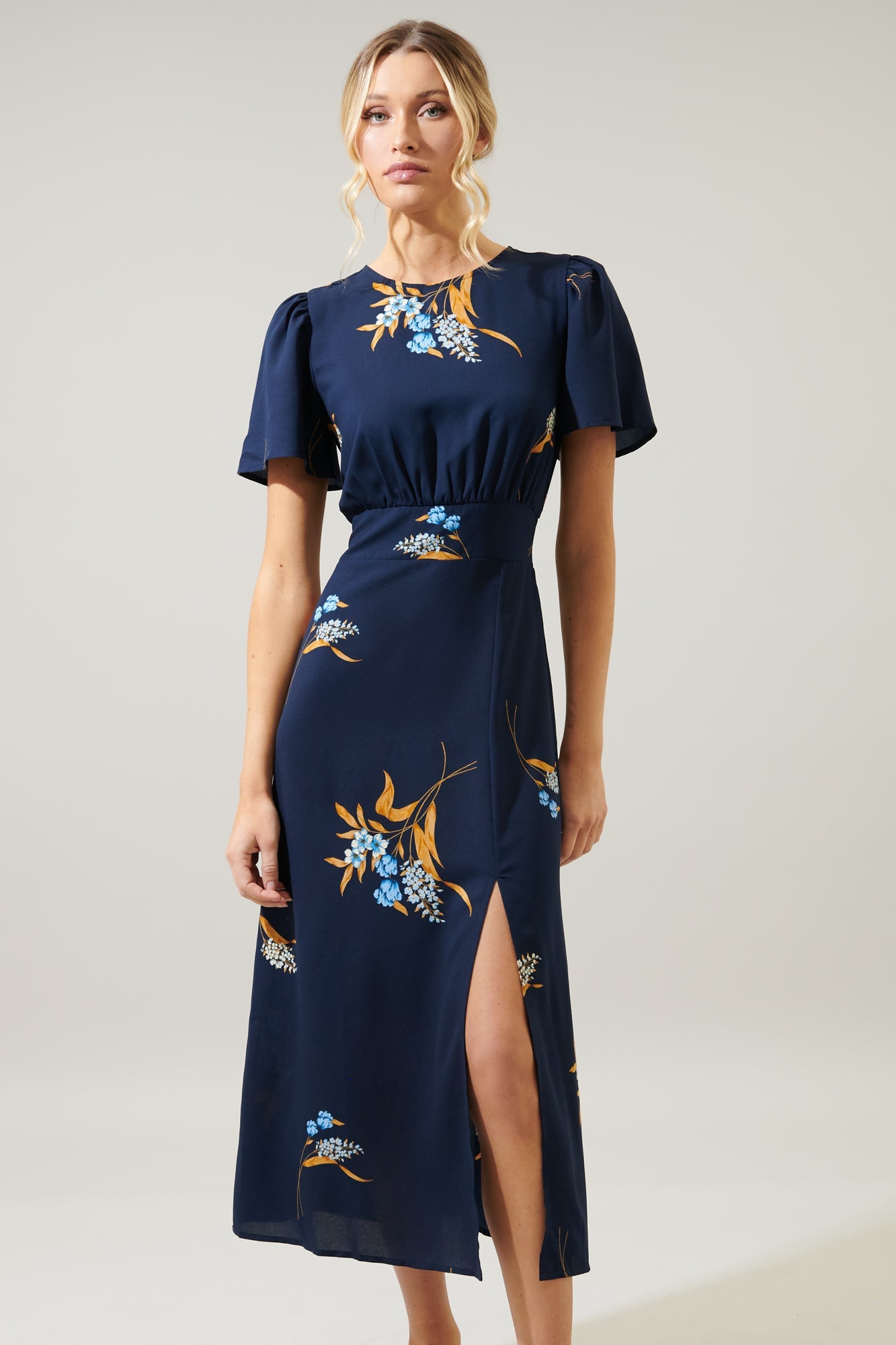 Dusk Bloom Floral Midi Dress Sugarlips Dusk Bloom Floral Midi Dress Sugarlips