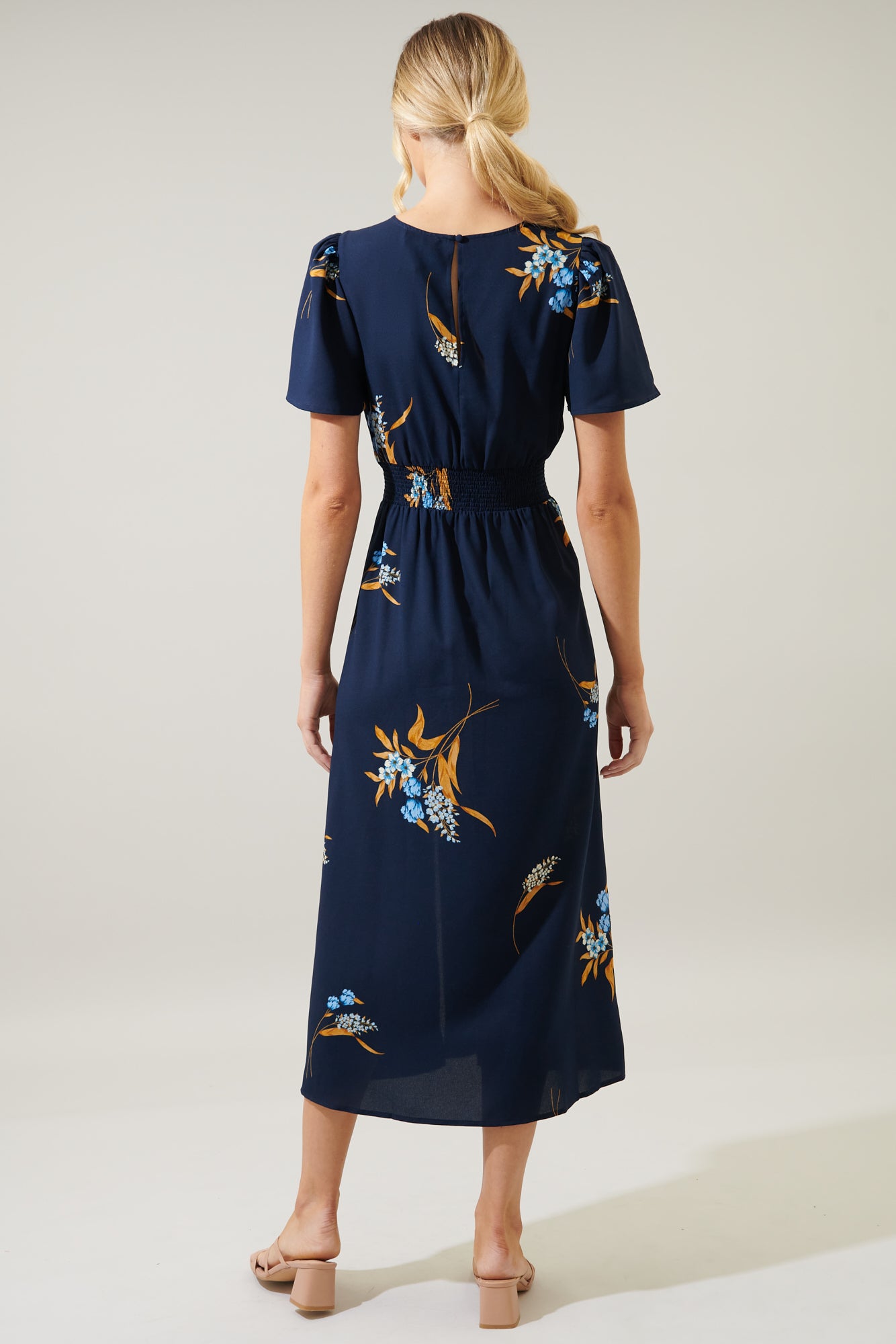 at dusk midi dress Dusk Beige Warm Cotton Flannel Button-Down A-Line Midi Dress 64" / Custom Height (Free)