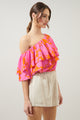 Lava Flow Charmer One Shoulder Ruffle Top