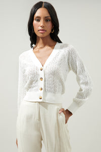 Chasing Waves Pointelle Knit Cardigan