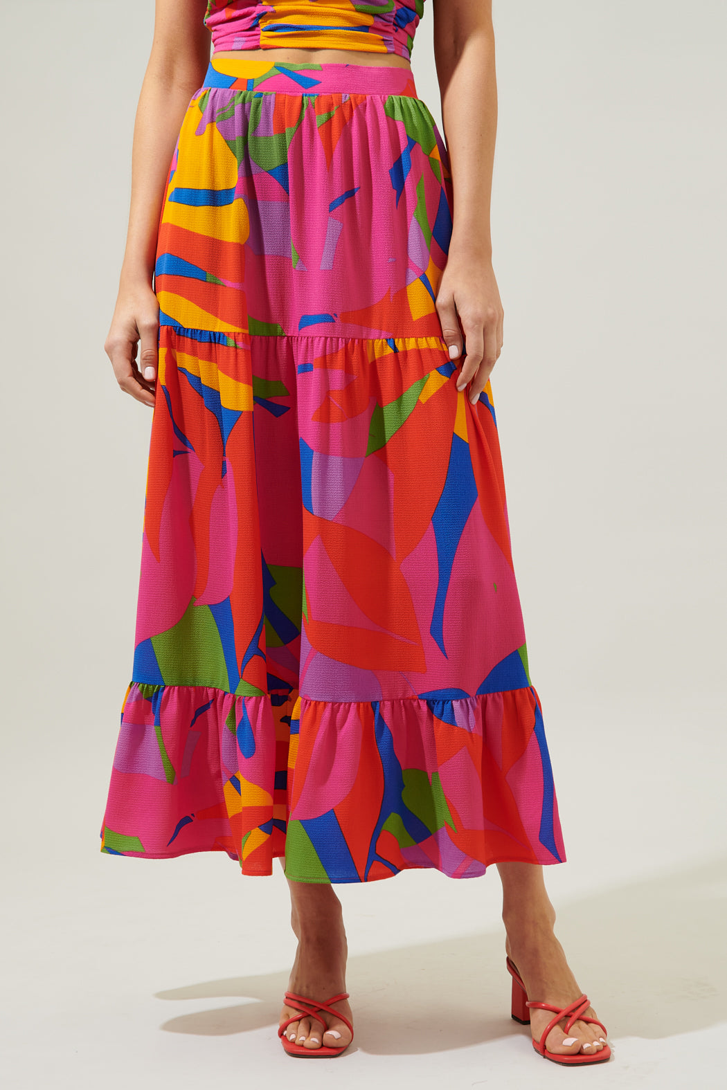 Soleil Abstract Yaelle Flowy Maxi Skirt Sugarlips Soleil Abstract Yaelle Flowy Maxi Skirt Sugarlips