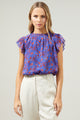 Harlann Floral New In Town Cap Sleeve Blouse