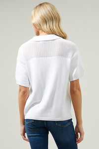 Harrison Short Sleeve Polo Sweater Top
