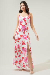 Maui Floral Portia Open Back Maxi Dress
