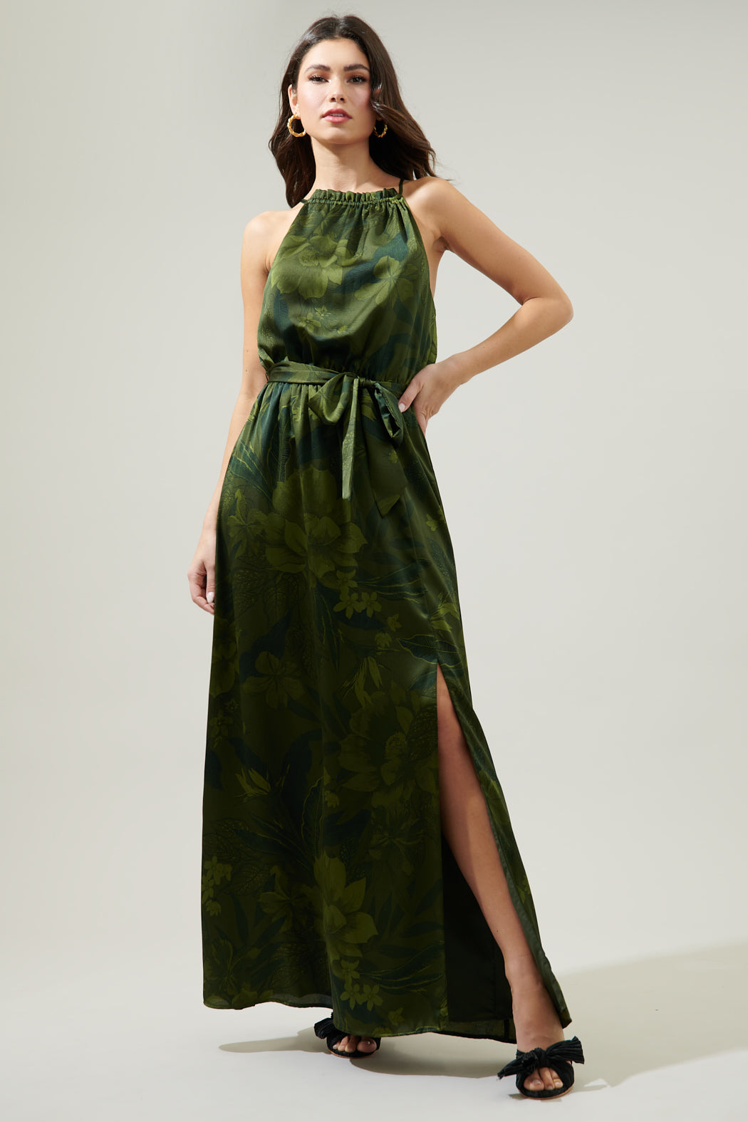 Dress Ivy Yucca Sugarlips Maxi Halter Tropics –