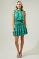 Rainier Paisley Trolly Smocked Mini Dress