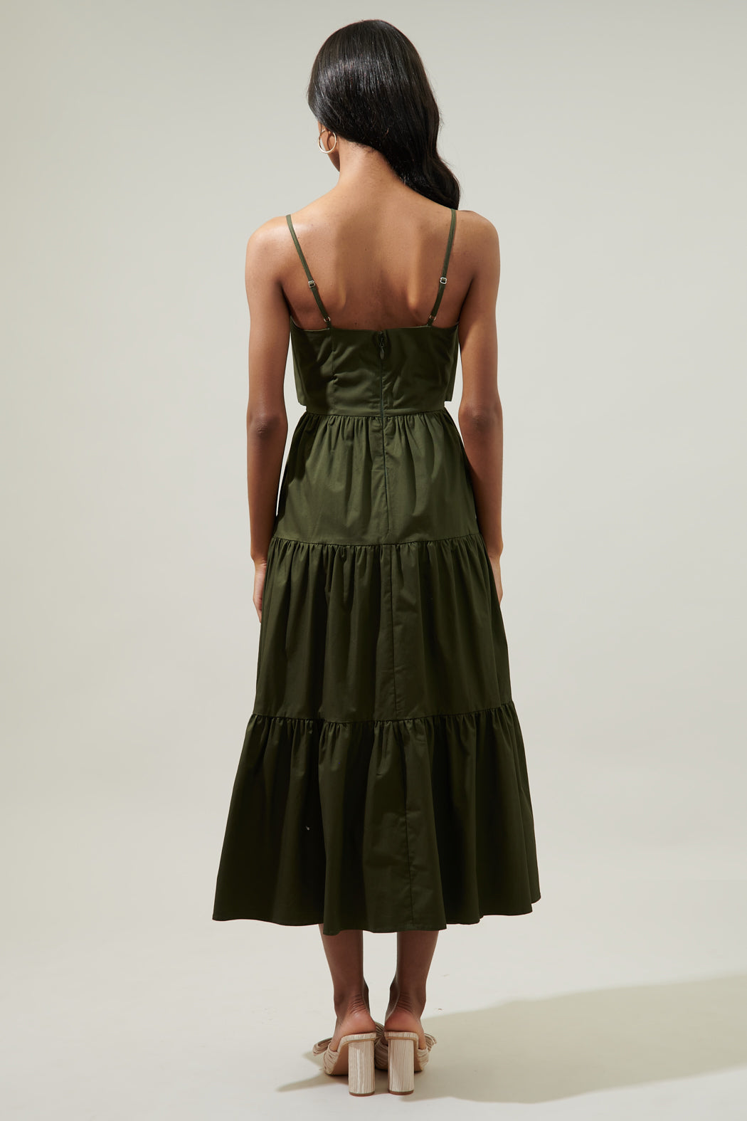 tiered cami midi dress Womens Floral Tiered Dress
