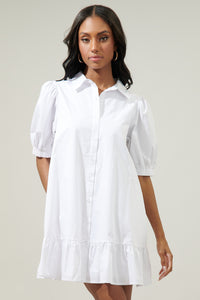 Levy Button Down Shift Dress