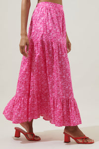 Pink Palisades Yaelle Flowy Maxi Skirt