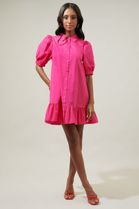 Levy Button Down Shift Dress