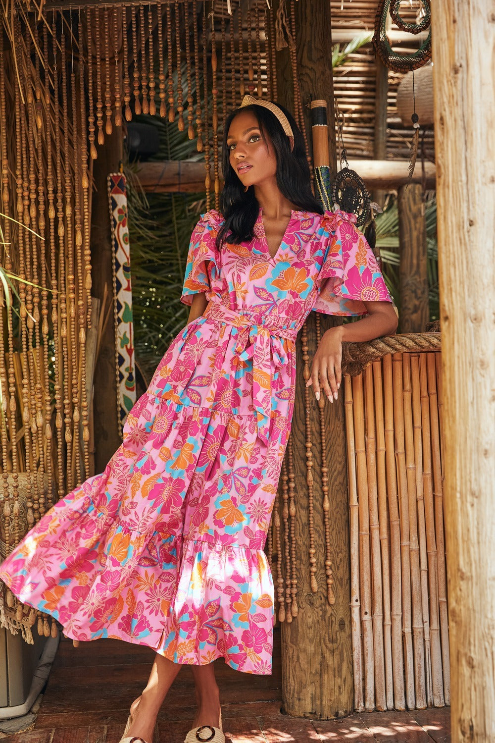 pink coconut dresses Pink Coconut Dress Size Large Pit To Pit 22 Length 36 Long Sleeve Multicolor