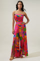 Soleil Abstract Wide Leg Wrap Pants