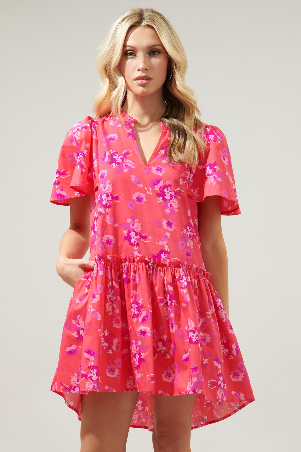 Magnolis Rhubarb Rock A By Trapeze Mini Dress – Sugarlips