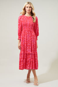 Ranier Pink Paisley Ludlow Smocked Maxi Dress