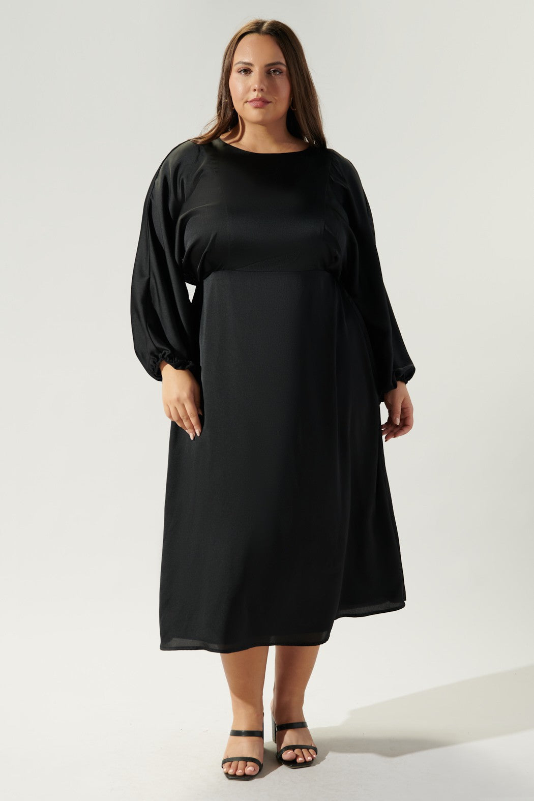 Chateau Satin Dolman Sleeve Midi Dress Curve Sugarlips Chateau Satin Dolman Sleeve Midi Dress Curve Sugarlips
