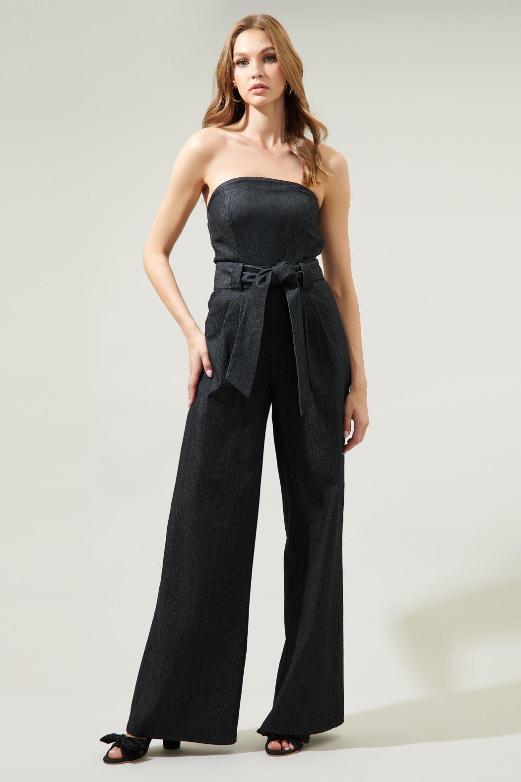 Maverick Denim Tube Top Wide Leg Jumpsuit – Sugarlips