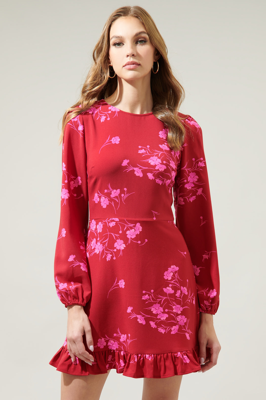 Gemma Floral Ruffle Flounce Mini Dress Sugarlips Gemma Floral Ruffle Flounce Mini Dress Sugarlips