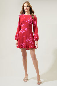 Gemma Floral Ruffle Flounce Mini Dress