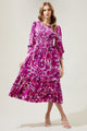 Tropical Orchid Ludlow Smocked Maxi Dress