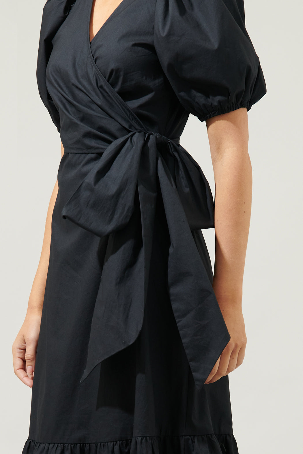 Sunny Stroll Poplin Wrap Top MIdi Dress KELLY-GREEN / XS by Sugarlips Sunny Stroll Poplin Wrap Top MIdi Dress KELLY-GREEN / XS by Sugarlips