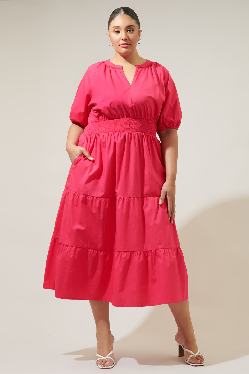 jamila midi dress Jamila | PLUM Scoop-Neck Midi Dress