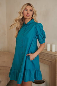 Levy Button Down Shift Dress