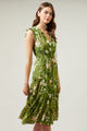 Shiloh Floral Pisces Smocked Midi Dress